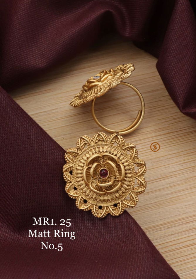 MR1 Designer Rajawadi Matt Rings Wholesalers In Delhi
